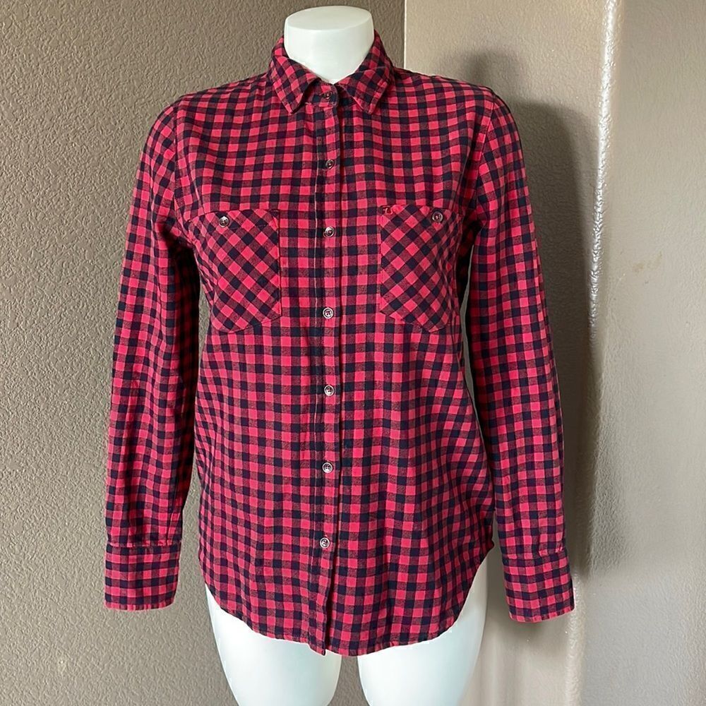 True Religion red and black plaid flannel size xs